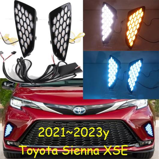 バンパー ヘッドランプ 適用: トヨタ シエナ XSE ヘッドライト 2021-2023 オールインLED DRL デイタイムランニングライト ホワイト イエローブルー トヨタ シエナ LED 2021-2023 AL-OO-0699 AL Car light
