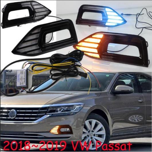 1セット バンパー ヘッドライト 適用: パサート デイタイム ライト 2018-2019 LED DRL ヘッドランプ フォグ ホワイト イエローブルー フォルクスワーゲン パサート 2018-2019 AL-OO-0706 AL Car light