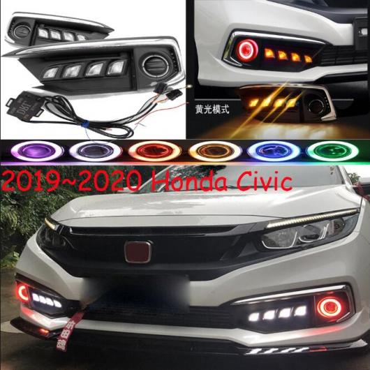 バンパー ヘッドライト ホンダ-シビック デイタイム ライト 2019-2020 DRL LED ヘッドランプ プロジェクター フォグ レンズ LED DRL プロジェクター ホンダ シビック 2016-2018 AL-OO-0791 AL Car light｜オートパーツエージェンシー 65,989円