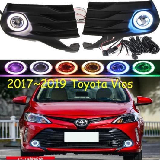 2017-2019 バンパー ヘッドライト 適用: ヴィオス フォグ プロジェクター レンズ ライト CCFL ヘッドランプ タイプ001 トヨタ ヴィオス 2017-2019 HID バルブ フォグ AL-OO-0799 AL Car light