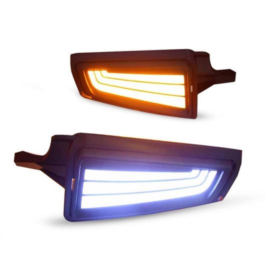 2ピース 適用: ハイエース 2019 2020 12V LED DRL デイタイムランニングライト フォグランプ 装飾 ウインカー スタイル リレー ホワイト イエロー AL-OO-0826 AL Car light