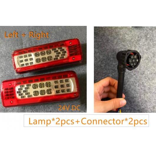 2ピース 24V トラック LED リア テールライト テール ライト 適用: ボルボ/VOLVO FH4 FH02 FM420/460 トラック トレーラー トラクター 鉄 OX テール ランプ 2 コネクタ 2 24V AL-OO-0867 AL Car light