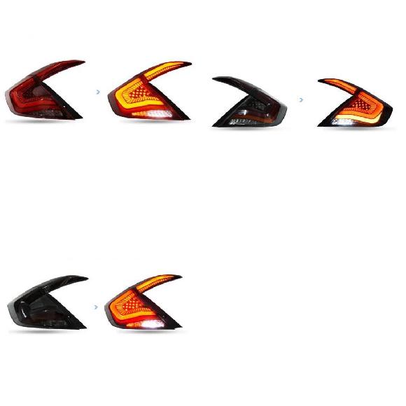 2016-2019 バンパー テールライト 適用: ホンダ シビック リア ライト セダン 10世代 ブレーキ LED レッド～スモーク ブラック ホンダ シビック 10世代 2016-2019 AL-OO-0764 AL Car light