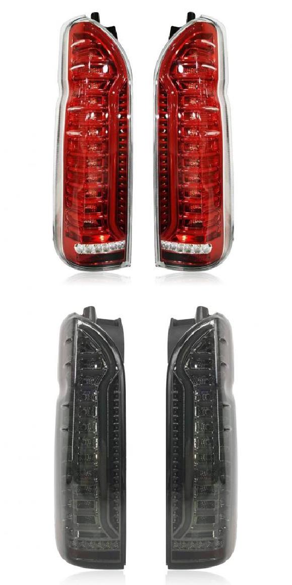 1セット 適用: トヨタ ハイエース 2005 06 07 08 09 2010 20112012 2013 2014 2015 2016 2017 2018 リア テール ブレーキ ライト シグナル レッド カバー・スモーク カバー AL-OO-0864 AL Car light