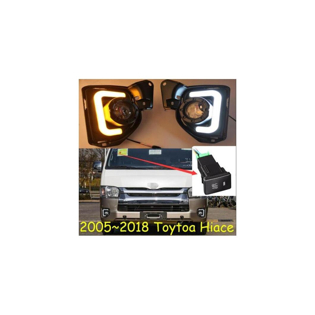 1セット LED デイタイム ランニング ライト 適用: トヨタ ハイエース 2014-2018 フロント フォグランプ DRL バンパー LED DRL スイッチ トヨタ ハイエース 2005-2018 AL-OO-0649 AL Car light