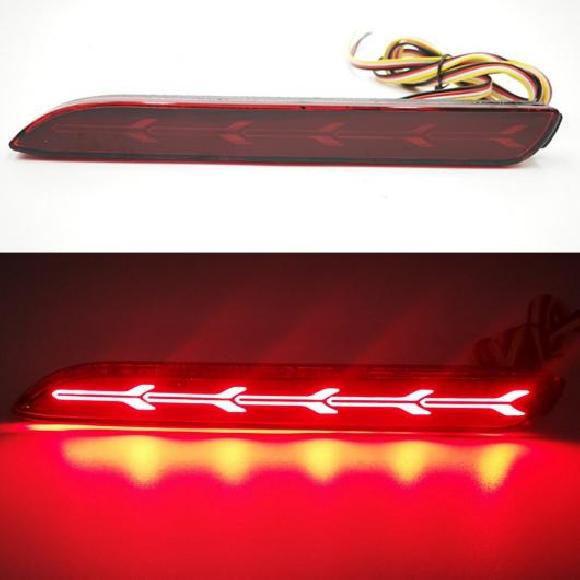 LED リア バンパー リフレクター テール ブレーキ ライト 適用: トヨタ RAV4 カムリ レイツ/マークX ウィッシュ シエナ ブラック カバー～モデル E 2ファンクション AL-OO-0922 AL Car light
