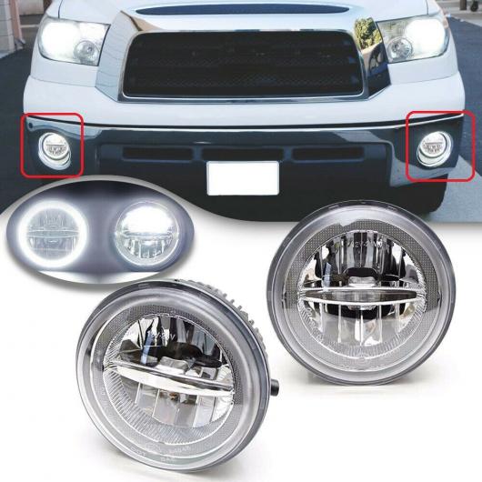 ホワイト LED DRL デイタイムランニングライト LED フォグランプ キット 適用: トヨタ タンドラ タコマ セコイア ソラーラ 2in1 機能 防水 AL-OO-0958 AL Car light