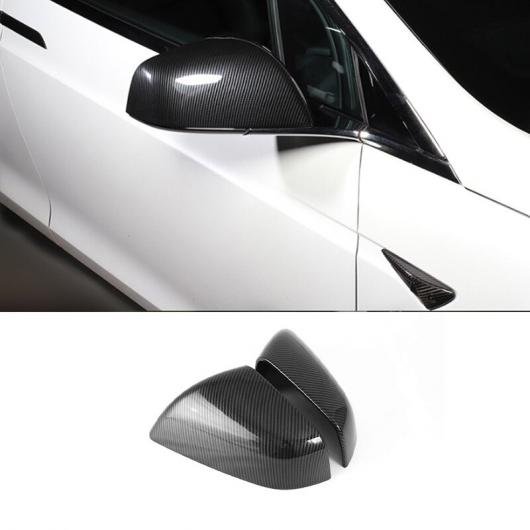 適用: テスラ/TESLA モデル X モデル S 2014-2019 リア ビュー サイド ミラー カバー ケース トリム ABS カーボンファイバー スタイル バックミラー ミラー プロテクター モデル X AL-OO-1268 AL Exterior parts for cars