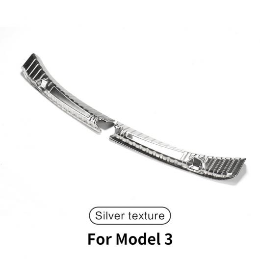 適用: テスラ/TESLA モデル 3 モデル Y 2018-2022 オート リア バンパー フット プレート トランク ドア シル ガード プロテクター カバー リア トランク シル カバー モデル 3 シルバー AL-OO-1415 AL Exterior parts for cars