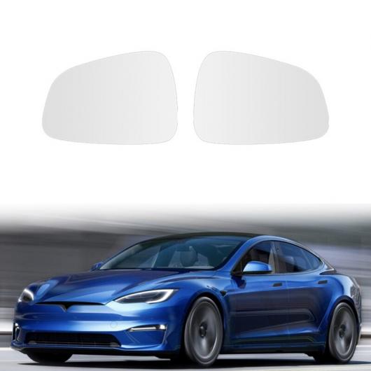 フロント 左 右 アンチ-フォグ リア ビュー ミラー レンズ ガラス 適用: テスラ/TESLA モデル S バックミラー ミラー ホワイト ミラー AL-OO-1417 AL Exterior parts for cars