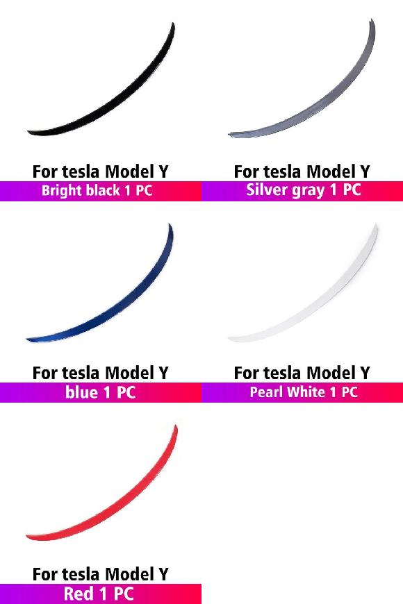適用: テスラ/TESLA 2021 モデル 3 モデル Y スタイル テール ウイング リア トランク カーボンファイバー ABS ウイング スポイラー モデルY ブライトブラック～モデルY レッド AL-OO-1484 AL Exterior parts for cars