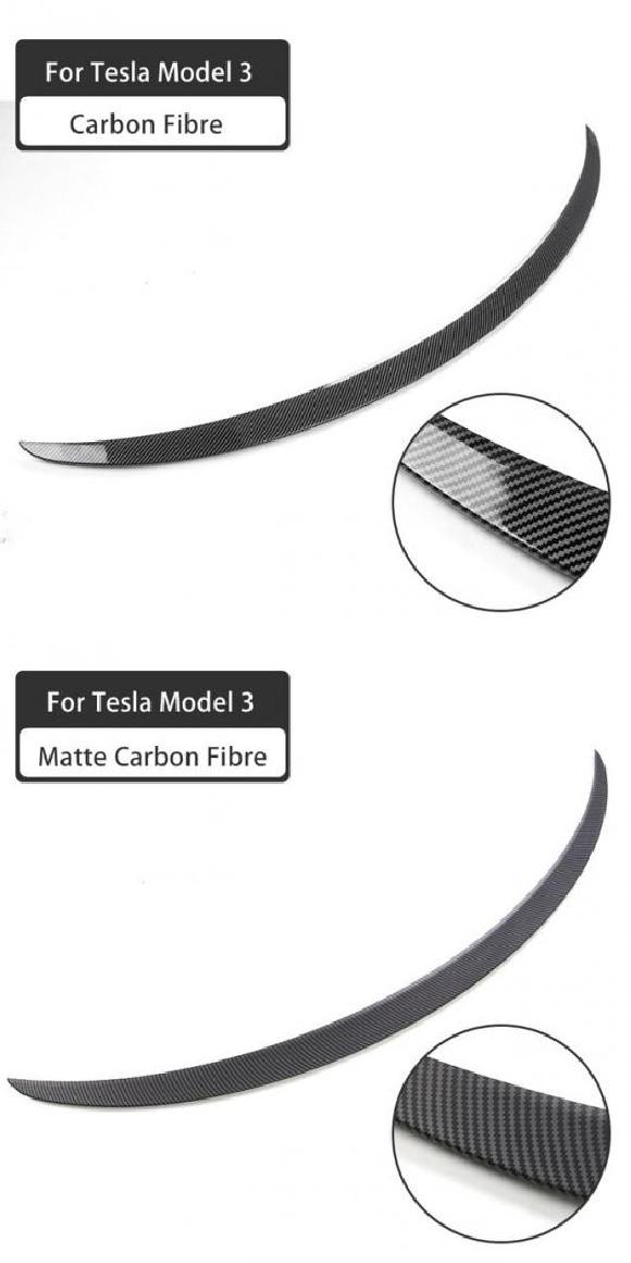 適用: テスラ/TESLA モデル Y/モデル 3 アクセサリー リア トランク リップ カーボンファイバー ウイング スポイラー アクセサリー モデル3 ブライト ABS・モデル3 マット ABS AL-OO-1541 AL Exterior parts for cars|オートパーツエージェンシー