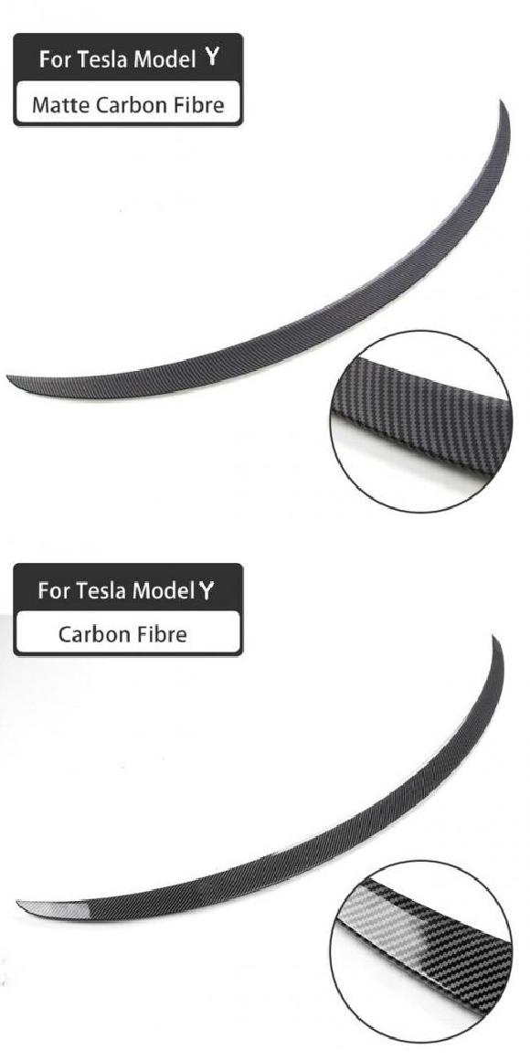 適用: テスラ/TESLA モデル Y/モデル 3 アクセサリー リア トランク リップ カーボンファイバー ウイング スポイラー アクセサリー モデルY マット ABS・モデルY ブライト ABS AL-OO-1541 AL Exterior parts for cars