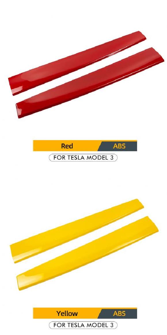 適用: テスラ/TESLA モデル 3 2021 カーボン ファイバー ABS センター コンソール トリム モデル Y アクセサリー モデル 3 テスラ/TESLA ダッシュボード レッド・イエロー AL-OO-1678 AL Interior parts for cars｜オートパーツエージェンシー