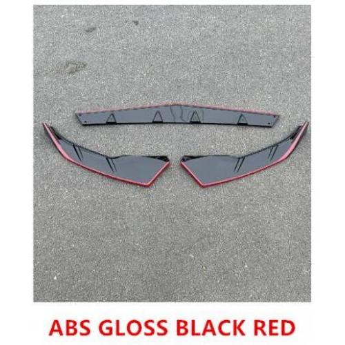 ABS ペイント カーボンファイバー フロント バンパー スポイラー リップ スプリッター カバー 適用: アウディ/AUDI A3 S3 Sライン 2021 2022 ABS 光沢ブラック レッド AL-OO-2852 AL Exterior parts for cars｜オートパーツエージェンシー