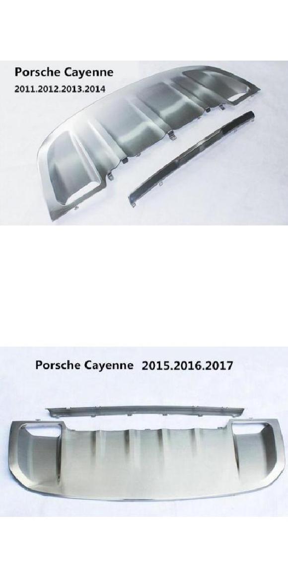 2ピース フロント＆リア バンパー ディフューザー プロテクター ガード スキッド プレート カバー 適用: ポルシェ/PORSCHE カイエン 11-14 フロント リア・15-17 フロント リア AL-OO-2825 AL Exterior parts for cars｜オートパーツエージェンシー