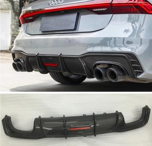 リアル カーボンファイバー リア バンパー トランク リップ スポイラー ディフューザー 適用: アウディ/AUDI A7 S7 Sライン RS7 2019 2020 2021 AL-OO-2925 AL Exterior parts for cars
