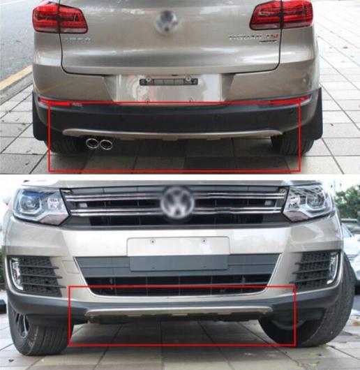 2ピース フロント＆リア バンパー ディフューザー プロテクター ガード スキッド プレート カバー 適用: フォルクスワーゲン/VOLKSWAGEN VW ティグアン 2013 2014 2015 2016 AL-OO-3132 AL Exterior parts for cars｜オートパーツエージェンシー