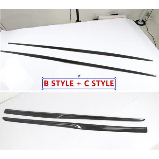 リアル カーボンファイバー サイド ボディ スカート リップ カバー 適用: メルセデス・ベンツ W205 C クラス セダン 4ドア C180 C200 C260 C300 2015-2022 B スタイル C スタイル AL-OO-3382 AL Exterior parts for cars