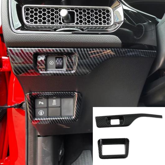 適用: 11世代 ホンダ シビック 2022 ABS インナー ドア ハンドル ボウル カバー トリム ウインドウ リフト スイッチ ドア ロック パネル カバー ステッカー アクセサリー タイプ001 AL-OO-4819 AL Car parts