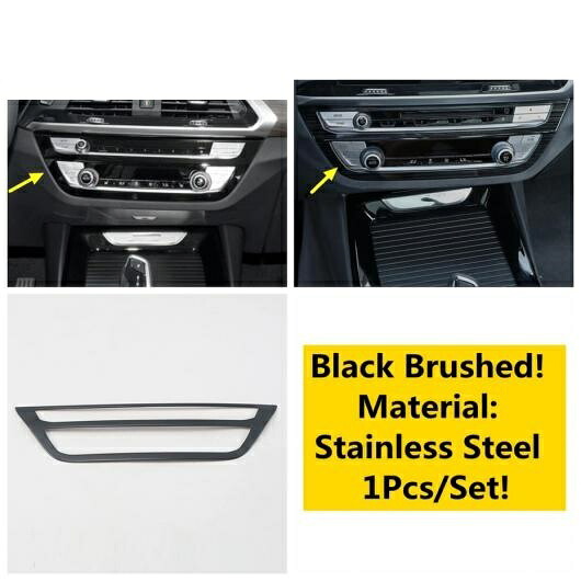 ワーニング ライト ボタン/AC エア パネル カバー トリム ステンレス スチール インテリア キット 適用: BMW X3 G01 2018-2022 X4 G02 2019-2021 タイプD AL-OO-5017 AL Interior parts for cars