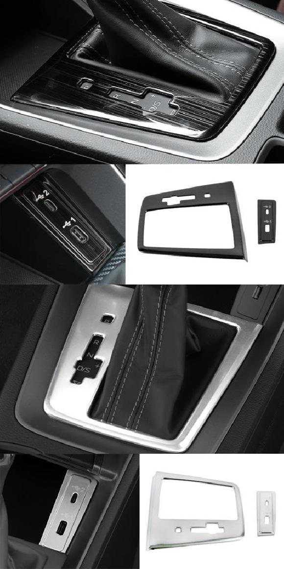 カップホルダー カバー ステッカー ギア シフト コントロール パネル 金属 フレーム トリム 適用: アウディ/AUDI Q3 F3 2019 ステンレス ブラック・ステンレス ホワイト AL-OO-4883 AL Interior parts for cars