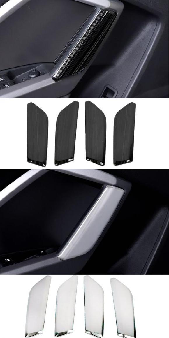 オート アクセサリー インナー ドア アームレスト プル ドアノブ カバー トリム マット ステンレス スチール 適用: アウディ/AUDI Q3 ステンレス ブラック・ステンレス マット AL-OO-4885 AL Interior parts for cars