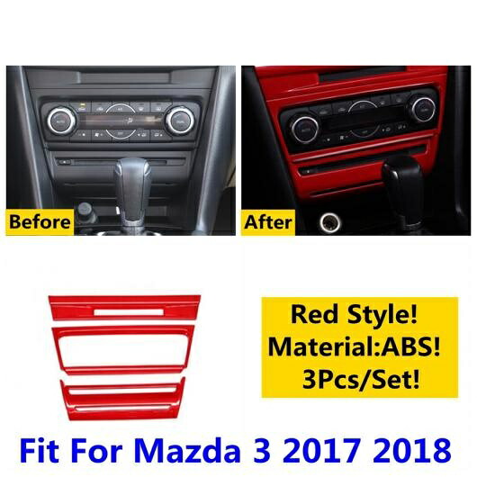 適用: MAZDA3 2014-2018 レッド アクセサリー エア AC 吹き出し口 ドリンクホルダー ハンドル ボウル ギア ヘッド パネル アームレスト ウインドウ リフト ボタン カバー I 2017 2018 AL-OO-5170 AL Interior parts for cars｜オートパーツエージェンシー