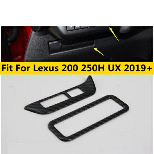ヘッド ライト ランプ スイッチ ボタン パネル カバー トリム カーボン調 ABS インテリア アクセサリー 適用: レクサス UX 200 250H 2019-2022 AL-OO-5180 AL Interior parts for cars