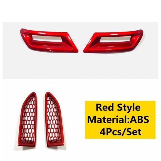 レッド アクセサリー 適用: 日産 X-トレイル X トレイル/ローグ T33 2021 2022 フード 吸気口 吹き出し口 リア バンパー フォグライト ランプ カバー トリム タイプC AL-OO-5281 AL Interior parts for cars