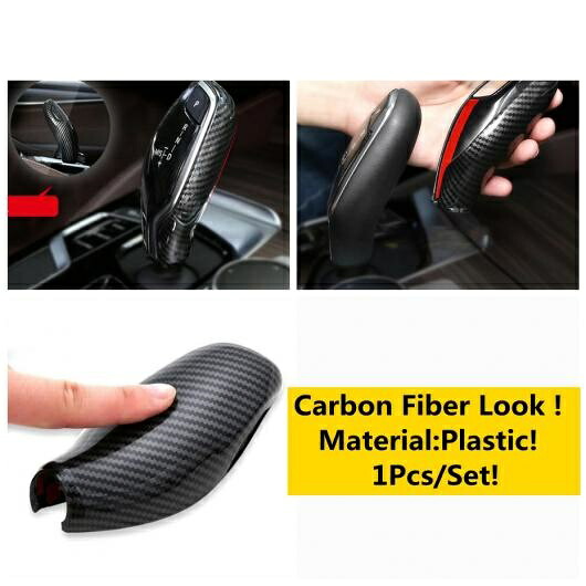 カーボンファイバー ギア シフト ヘッド ノブ カバー トリム 適用: BMW 5 6シリーズ G30 G32 2017-2022/X3 G01/X4 G02 2019-2022 プラスチック インテリア カーボン調 AL-OO-5376 AL Interior parts for cars
