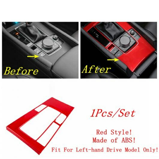 レッド ABS ダッシュボード 通気口 ウインドウ リフト ギア パネル シフター ハンドル ボウル カバー トリム 適用: MAZDA3 2019-2022 インテリア アクセサリー タイプG AL-OO-5378 AL Interior parts for cars