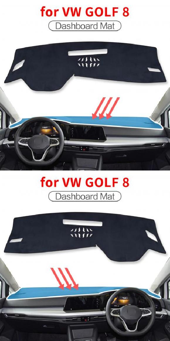 ダッシュマット ダッシュ マット 適用: ゴルフ 8 2020-2021 R GTI GTE 滑り止め ダッシュボード カバー 保護 パッド サンシェード ゴルフ8 マット L・ゴルフ8 マット R AL-OO-5588 AL Interior parts for cars