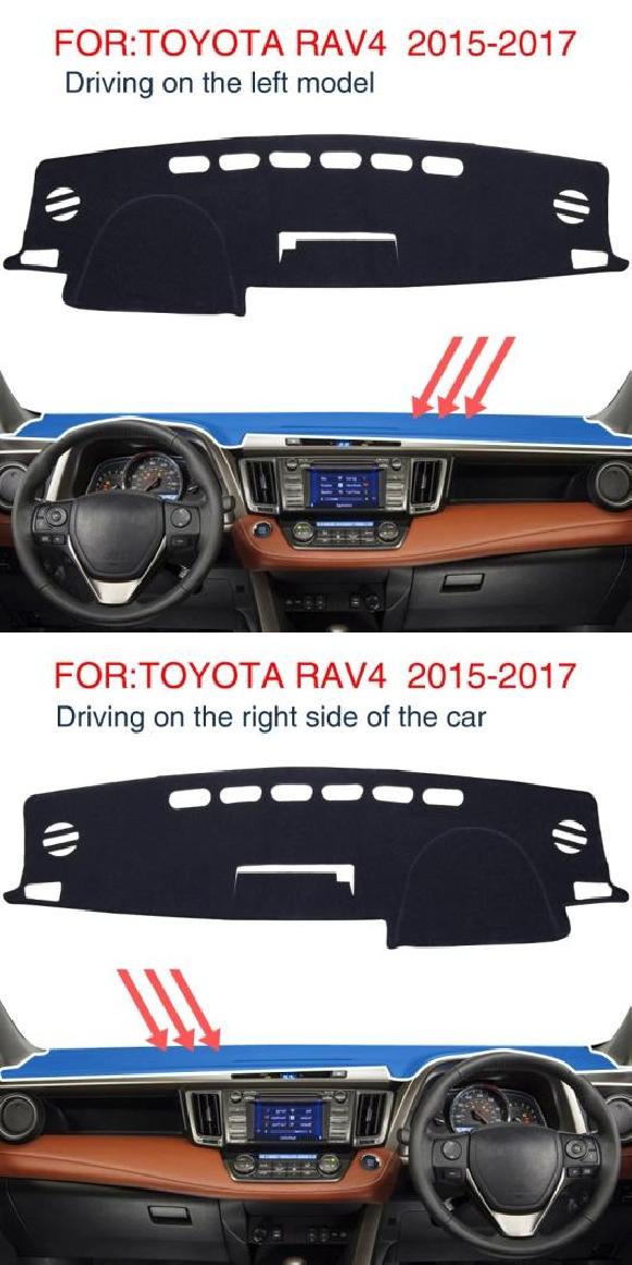 適用: トヨタ RAV4 2015-2017 アクセサリー 滑り止め マット ダッシュ ダッシュマット 保護 RAV4 マット 左ハンドル用・RAV4 マット 右ハンドル用 ポリエステル AL-OO-5637 AL Car parts|オートパーツエージェンシー