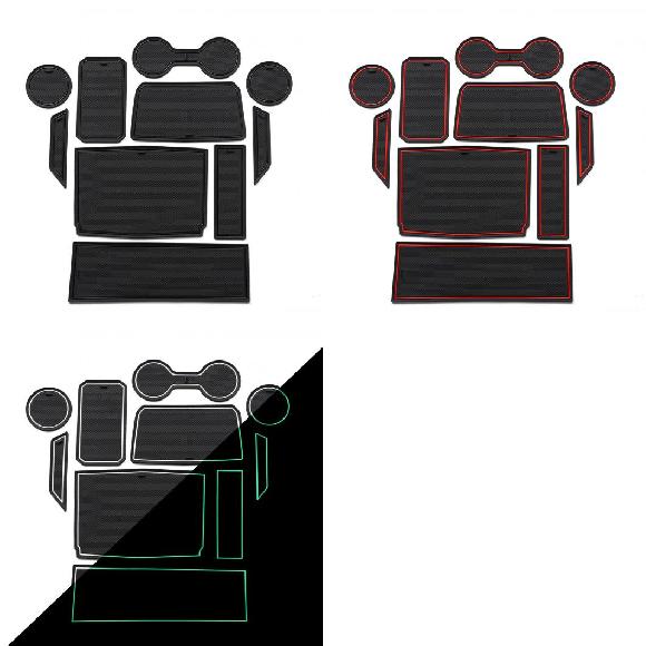 ゲート スロット マット 適用: フォード/FORD ブロンコ 2021 2022 2ドア 4ドア 滑り止め スロット アクセサリー ラバー NO21 ブロンコ 2 ブラック～NO21 ブロンコ 2 ホワイト AL-OO-5721 AL Car parts