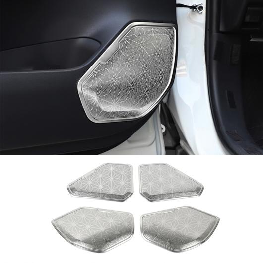 適用: トヨタ RAV4 2019 2020 2021 2022 RAV 4 XA50 ステンレス スチール ドア サウンド ステレオ オーディオ ツイーター スピーカー カバー アクセサリー シルバー AL-OO-6247 AL Interior parts for cars