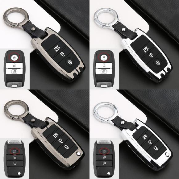 キー カバー ケース 適用: 起亜 リオ スポーテージ 3 4 R QL セラトー オプティマ K5 K3 シード ソレント フォルテ ピカント ソウル 2017 2018 2019 A ブラック～B シルバー AL-OO-6178 AL Interior parts for cars