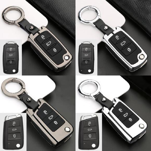 キー カバー ケース 適用: フォルクスワーゲン/VOLKSWAGEN VW ポロ ティグアン MK2 ゴルフ 5 6 7 MK5 MK6 MK7 シュコダ ファビア オクタヴィア 2 3 A5 A ブラック~B シルバー AL-OO-6184 AL Interior parts for cars|オートパーツエージェンシー