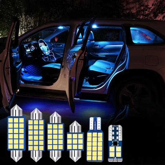 適用: アウディ/AUDI A4 B6 B7 B8 S4 RS4 セダン アバント 2001-2015 LED バルブ キット インテリア リード ランプ フット ライト ドア ホワイト～レイクブルー B8 セダン-18ピース AL-OO-6199 AL Exterior parts for cars