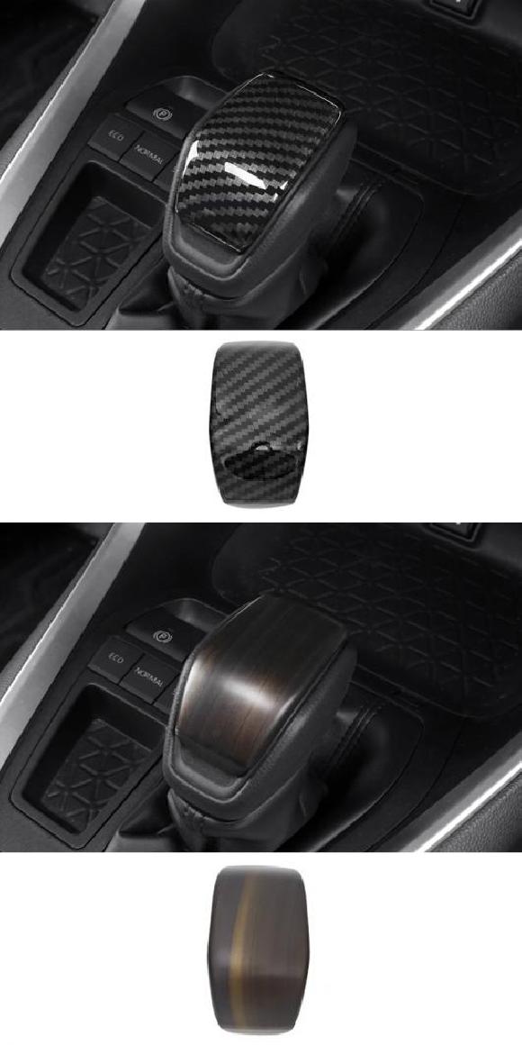適用: トヨタ RAV4 XA50 2019 2020 2021 2022 RAV 4 ABS カーボンファイバー ギア シフト ヘッド カバー トリム 装飾 ステッカー アクセサリー カーボン調・木目調 AL-OO-6264 AL Interior parts for cars