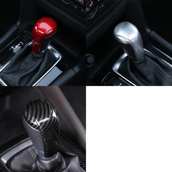 適用: MAZDA2 DJ デミオ 2015 2016 2017 2018 2019 2020 ABS カーボンファイバー ギア シフト ハンドル スリーブ カバー トリム ステッカー アクセサリー レッド~カーボン調 AL-OO-6497 AL Interior parts for cars