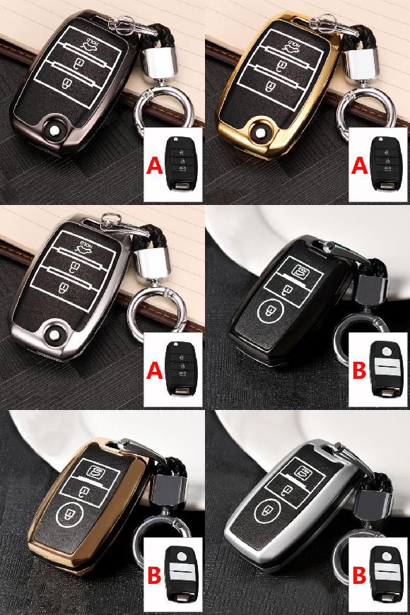 亜鉛 合金 キー カバー ケース 適用: 起亜 リオ スポーテージ 3 4 QL 2018 2019 シード JD セラトー ソレント オプティマ K3 K5 ピカント カレンス A ブラック~B シルバー AL-OO-6608 AL Interior parts for cars|オートパーツエージェンシー