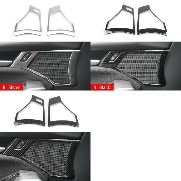 適用: MAZDA3 BP アクセラ 2019 2020 2021 2022 ドア ステレオ オーディオ サウンド ツイーター フレーム カバー トリム B シルバー 2ピース～B カーボンファイバー 2ピース AL-OO-6846 AL Interior parts for cars