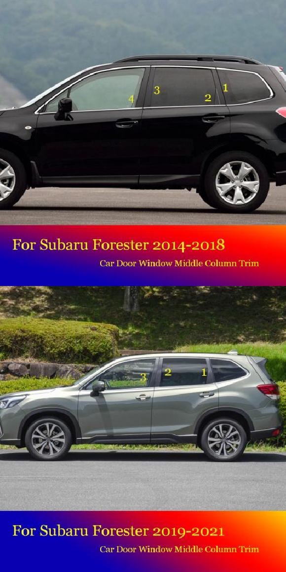 適用: スバル フォレスター 2014 2015 2016 2017 2018 ドア ウインドウ 中央列 トリム 装飾 保護 ストリップ ブラック ピース ステッカー 14-18 8ピース・19-21 6ピース AL-OO-6893 AL Exterior parts for cars