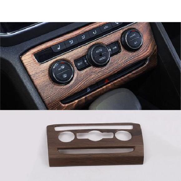 適用: フォルクスワーゲン/VOLKSWAGEN VW テラモント 2017-2019 ABS マット エアコン コントロール ロータリー 装飾 カバー トリム アクセサリー 木目調 AL-OO-6988 AL Interior parts for cars｜オートパーツエージェンシー