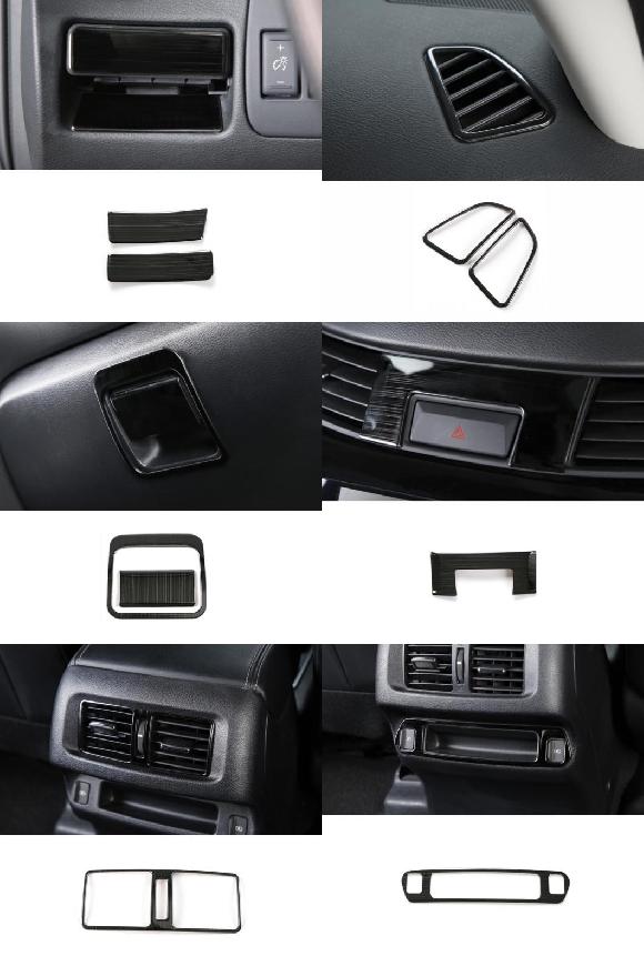適用: 日産 ナバラ 2017 2018 2019 2020 ステンレス ブラック 助手席 フロント ドリンクホルダー フレーム ハンドル カバー トリム カップホルダー ハンドル～リア USB AL-OO-7243 AL Interior parts for cars