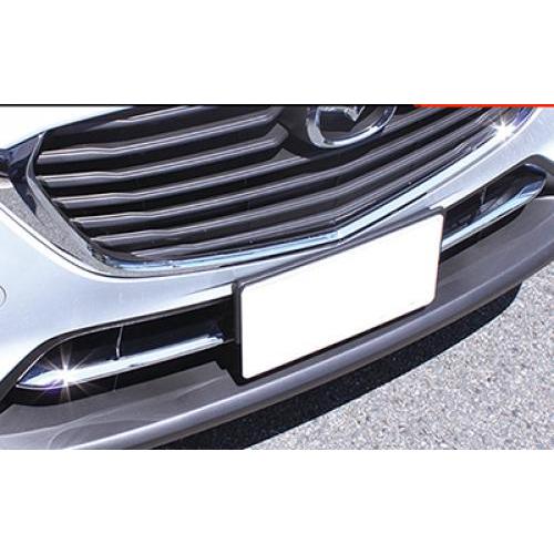 2ピース ABS クローム フロント グリル カバー トリム ストリップ アクセサリー 適用: マツダ CX-3 CX3 2016 2017 2018 2019 シルバー 2ピース AL-OO-7660 AL Exterior parts for cars｜オートパーツエージェンシー
