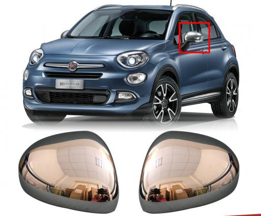 ABS クローム サイド バックミラー ミラー カバー ステッカー モールディング ガーニッシュ アクセサリー 適用: フィアット/FIAT 500X 2014 2015 2016 2017 2018 2019 AL-OO-7684 AL Exterior parts for cars|オートパーツエージェンシー