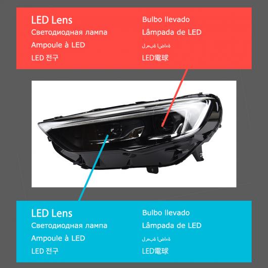 ヘッド ランプ 適用: オペル/OPEL ビュイック/BUICK リーガル LED ヘッドライト 2017-2021 ヘッドライト リーガル DRL ウインカー ハイ ビーム 6000K LED キット フル LED AL-OO-7772 AL Car light