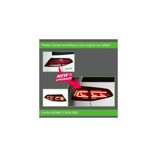 テール ランプ 適用: VW ゴルフ 7 LED テールライト 2013-2021 ゴルフ 7.5 テール ライト リア フォグ ブレーキ ウインカー スタート アニメーション ゴルフ 7.5 レッド AL-OO-7923 AL Car light画像